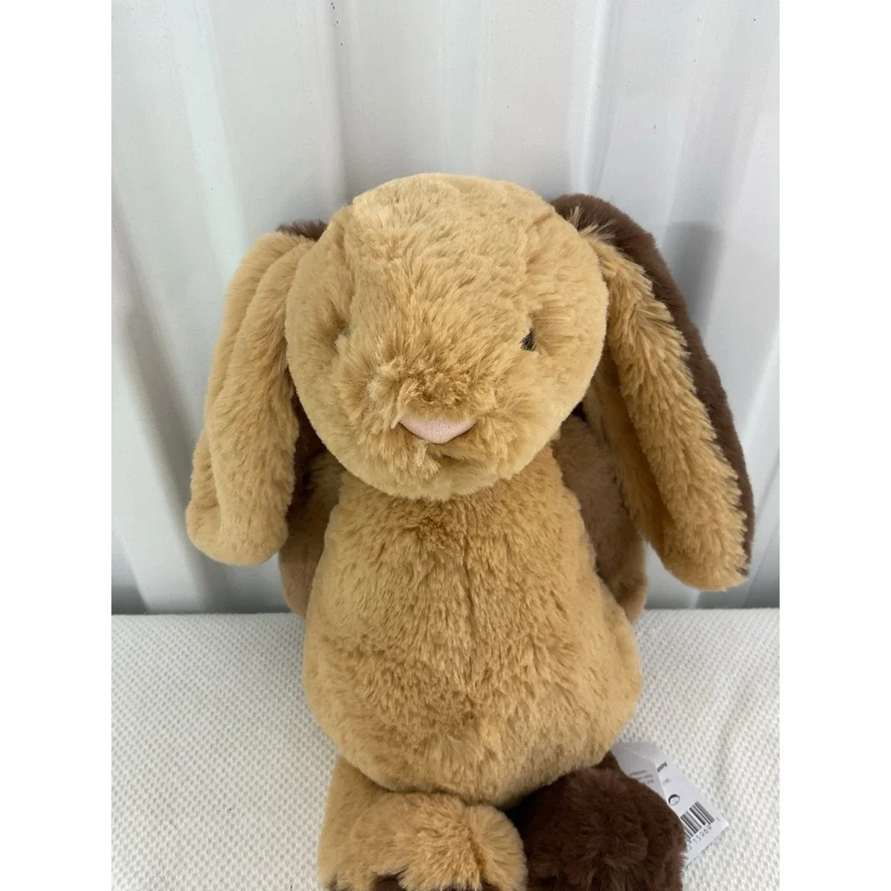 NEW Jellycat Bashful Patchwork Brown Bunny MEDIUM AUTHENTIC‎ Easter